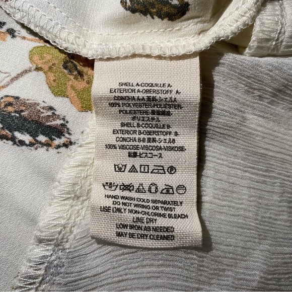 Free People Pebble Crepe So Fine Smocked Tunic Top in Ivory Combo - Size M - Picture 13 of 13